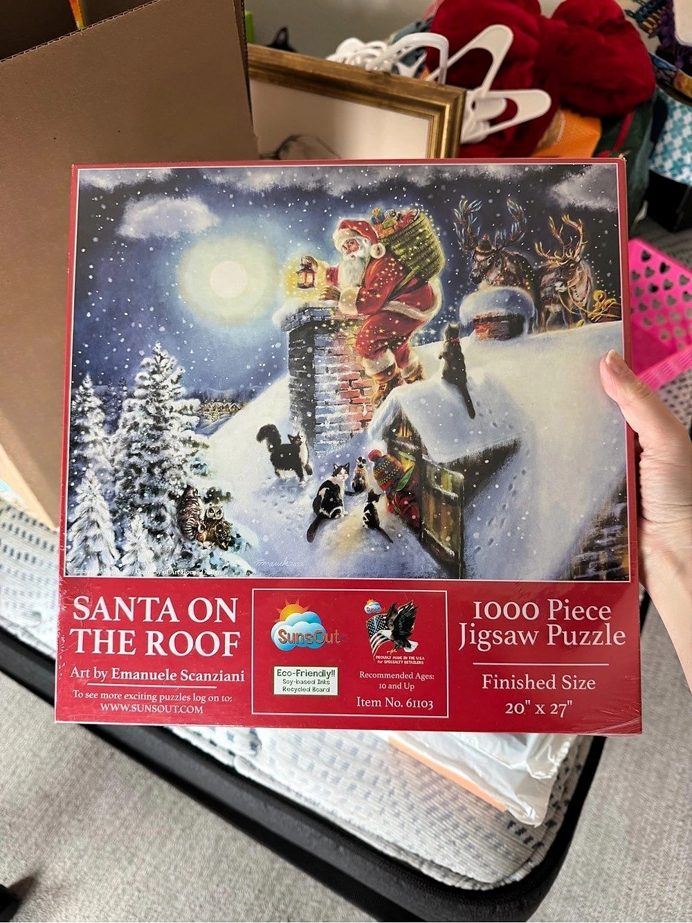 Santa on the Roof 1000 Piece Christmas Puzzle